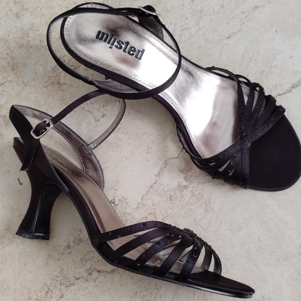 Unlisted Black Strappy Women's Heels - Size 7
